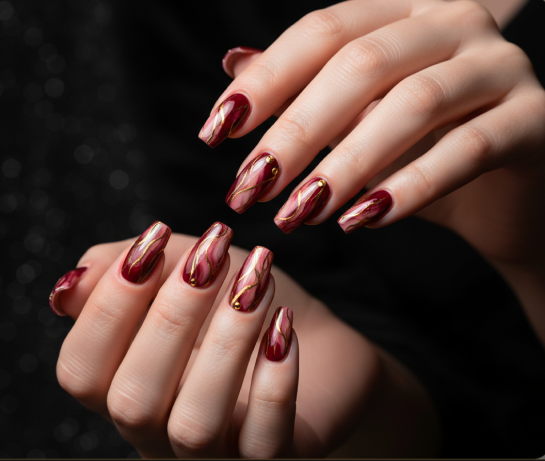 Luxury nail art detail